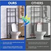 4 Tier Over Toilet Storage Rack Bathroom Organizer Shelves Cabinet Black Adjustable Height Freestanding Space Saver - 4 of 4