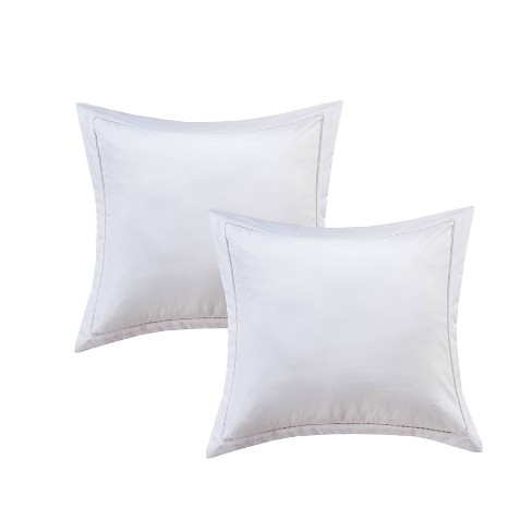 New Hotel Collection Trousseau Cotton Blend EURO Pillow Sham WHITE 