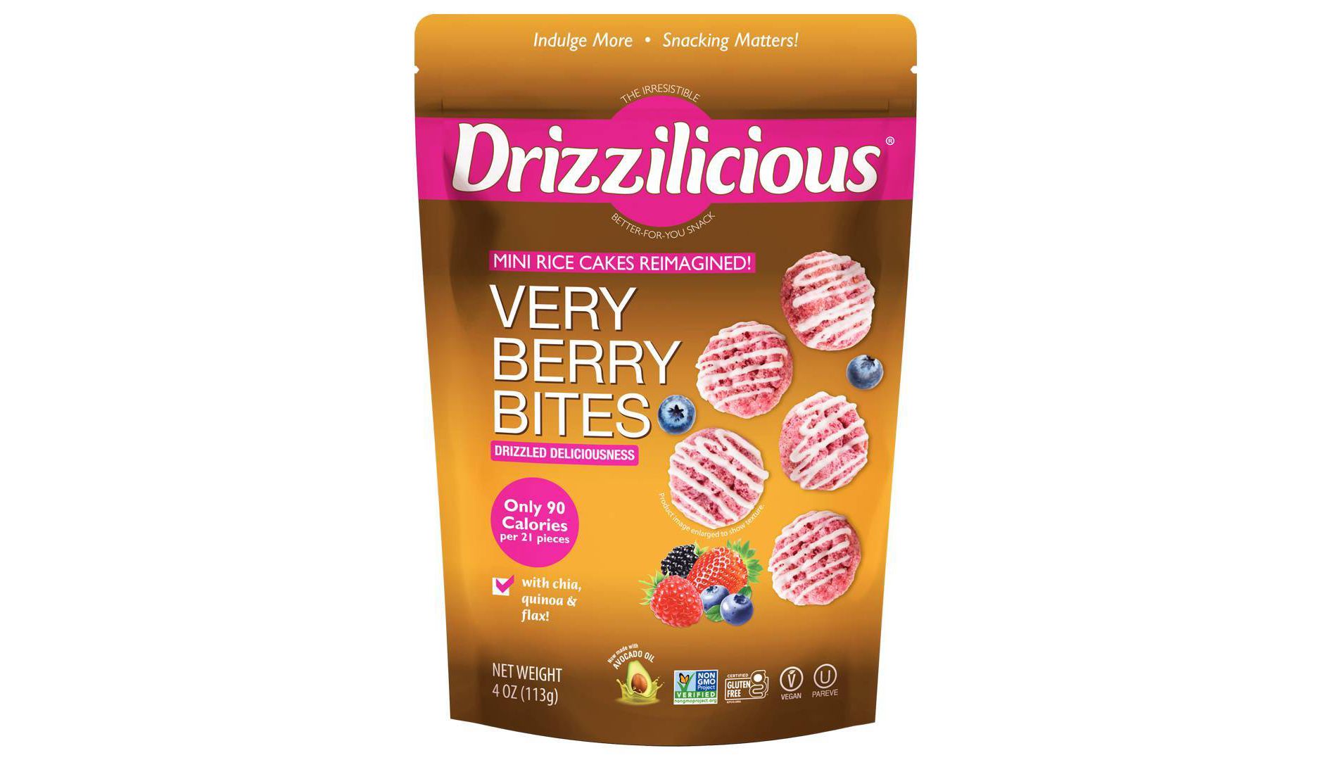 Drizzilicious Very Berry Drizzled Mini Rice Cakes - 4oz