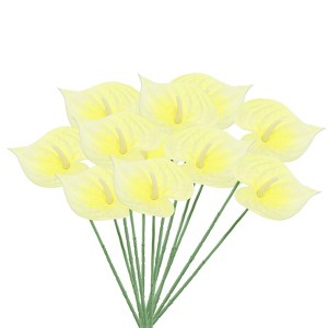 Unique Bargains Artificial Anthurium Lily Flowers for Home Decor 10 Pcs - 1 of 4