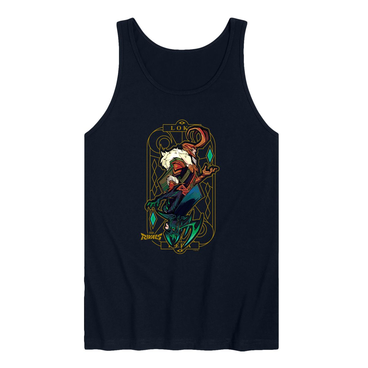 Men's - Marvel - Loki Hera Tarot Card Graphic Tank Top - thumbnail 5