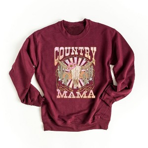 Simply Sage Market Women's Graphic Sweatshirt Country Mama Grunge - 1 of 3