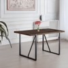 NicBex 55.1Inch Rectangle Dining Table with MDF Tabletop and Metal Legs,Dining Room Table for Kitchen,Living Room - 2 of 4