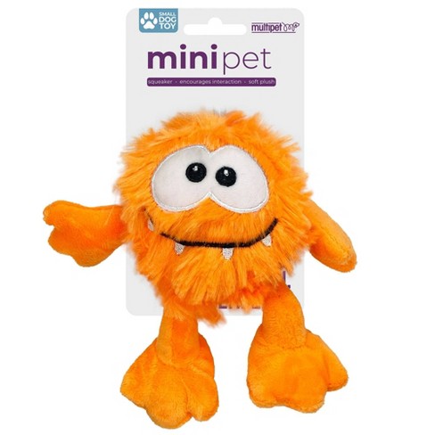 Multipet Minipet Plush Monster Dog Toy Orange Target