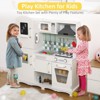 TROPOW Play Kitchen for Kids, Wooden Kitchen Playset with Cooking Stove,Oven,Sink, Microwave, Blackboard, Storage Cabinets,Range Hood Pretend - 3 of 4