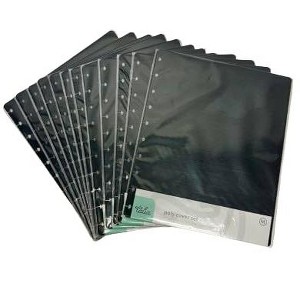 Talia Plastic Discbound Discs and Covers. (Black 12pk (no discs), Midsize Set) - 1 of 2