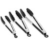 iMountek
 3Pcs Kitchen Tongs Set, Stainless Steel Locking Food Tongs with Silicone Tips, Heat Resistant 600°F white - 3 of 4