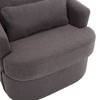 PAGED Comfy Round Swivel Accent Chair 360 Degree Swivel Barrel Chair Modern Arm Chair with Dual Pillow Support for Living Room - 3 of 4