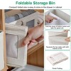 Racxily 4Pcs Foldable Linen Clothing Storage Bin with Visible Clear Window Convenient Handle Multipurpose Collapsible Storage Basket Closet - 4 of 4