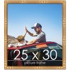 PosterPalooza | 25x30 Thin Bamboo Picture Frame, UV Acrylic, 2 Finishes - Gold and Brown - 2 of 4