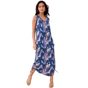 Roaman's Ruched Hem Midi Dress - 1 of 2