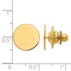 Black Bow Jewelry 14K Yellow Gold Engravable Round Disc Lapel or Tie Pin, 13mm - 2 of 3