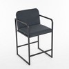 PAGED Modern Upholstered Bar Stools Set of 2, Counter Height Stools with Backs & Metal Frame for Cafe Kitchen Dining Room - 3 of 4