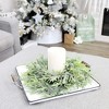 AuldHome Design Artificial Christmas Wreaths (2pk, 15in); Evergreen Flocked Greenery w/ Pinecones for Doors and Windows, Indoor/Outdoor - 4 of 4
