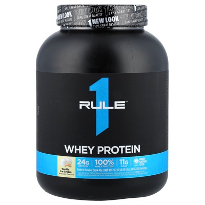 Rule One Proteins Whey Blend, Protein Powder Drink Mix, Vanilla Ice Cream, 4.95 lb (2.24 kg)