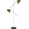 Dwyer 2 Light 67.5 Inch Floor Lamp - Black/Chrome  - Safavieh - 2 of 4
