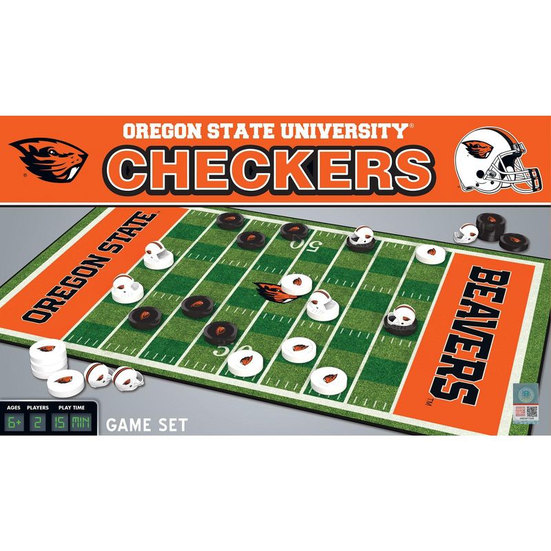 MasterPieces Officially licensed NCAA Oregon State Beavers Checkers Board Game for Families and Kids ages 6 and Up, 1 of 8