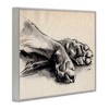Stupell Industries Dog Paw Charcoal Design Framed Giclee Art - 2 of 4