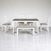 Rustic 6-Piece Dining Table Set with 4 Ergonomic Chairs & Bench, Solid Wood Distressed Farmhouse Design for Dining Room & Kitchen - 3 of 4