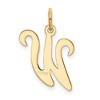 Black Bow Jewelry 14k Yellow Gold, Sophia Collection, Small Script Initial W Pendant - 3 of 4