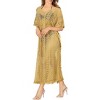 LA LEELA Women's Beach Casual Summer Vacation Beachwear Bathing Suit Loose Beach Dress Relaxed Parties Cover Up - 3 of 4