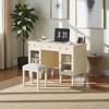 2-in-1 Vanity Desk with Flip-Top Mirror, Dressing Table Set with Stool and Storage, Multi-Functional Computer Desk for Small Spaces - 3 of 4
