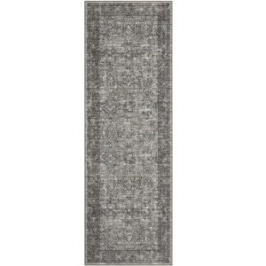 Washable Vintage Printed Rug Non Slip Low Pile Rug Soft Throw Floor Cover Foldable Indoor Carpet for Living Room Bedroom Playroom Nursery - 1 of 4
