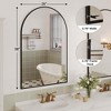 Arch Bathroom Mirror, Wall Mounted Vanity Mirror with Aluminum Alloy Frame, Ideal - 3 of 4