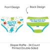 Big Dot of Happiness Monster Bash - Diaper Shaped Raffle Ticket Inserts - Little Monster Baby Shower Activities - Diaper Raffle Game - Set of 24 - image 2 of 4