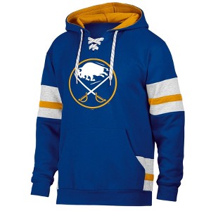 NHL Buffalo Sabres Men's Long Sleeve Hooded Sweatshirt with Lace - 1 of 3