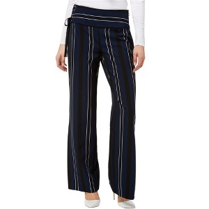 I.N.C International Concepts Womens Lace-Up Detail Casual Wide Leg Pants, Blue, 6 - 1 of 1