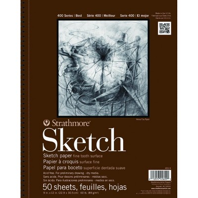 Strathmore 400 Series Sketch Pad, 11 x 14 Inches, 60 lb, 50 Sheets