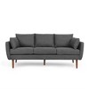 Upholstered Sofas, Small 3 Seater Couch, Mid-Century Modern Living Room Sofa, Easy Assembly, Comfy Sofa Couch For Living Room, Charcoal - image 2 of 4