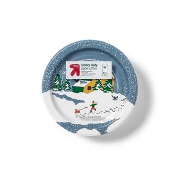 Holiday Disposable Dinnerware Plate 7" - Snowy Walk - 54ct - up & up™