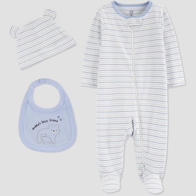 Image of Baby Boys' 3pc Sleep N' Play - Just One You® made by carter's Blue 3M
