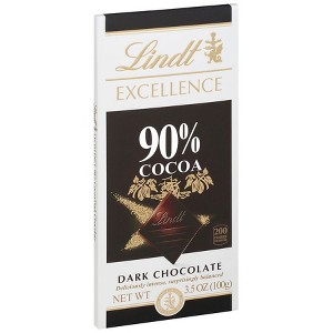 Lindt Excellence Dark Chocolate Bar 90% Cocoa 3.5oz - 1 of 1