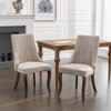 NicBex Set of 2 Velvet Tufted Upholstered Dining Chairs Armless Accent Side Chairs with Wood Legs - 2 of 4