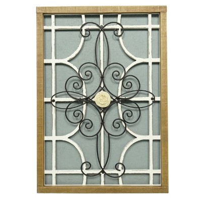 VIP Metal 20 in. Gray Scrollwork Wall Art