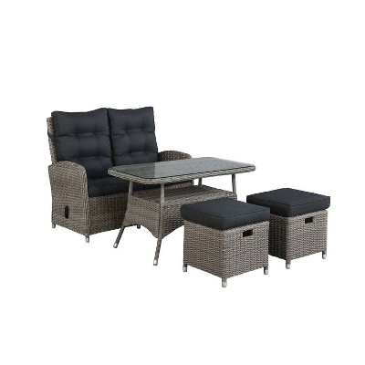 Monaco 4pc Set - Gray - Alaterre Furniture