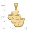 Black Bow Jewelry 10k Yellow Gold John Carroll Blue Streaks NCAA Large Pendant - 2 of 3