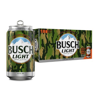 Busch Light American Lager Beer - 18pk/12 fl oz Cans