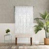 58"x63" No. 918 Ariella Floral Lace Sheer Rod Pocket Window Tie-up Shade White - 2 of 4