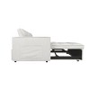 53" Modern Velvet 3-in-1 Convertible Sleeper Sofa Bed with Adjustable Backrest, Side Pocket, Ergonomic Comfort, and Solid Wood Frame - 4 of 4
