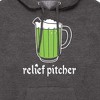 Men's - Instant Message - Relief Pitcher Green Beer Graphic Fleece Pullover Hoodie - 2 of 4