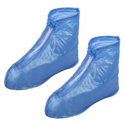 Unique Bargains Waterproof Reusable Rain Shoe Covers Ankle high top Boots Non-Slip Pair