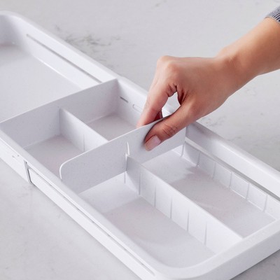 YouCopia DrawerFit Sliding Tray: White Kitchen Cabinet Organizer, Utensil Storage, ABS Material, 15"x7.1"x2" — фото 3