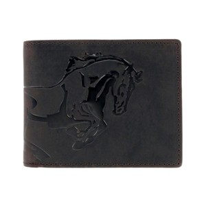 American Bison Men's Leather Horse Embossed Bifold Wallet - 1 of 4