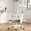 GlasFlength Task and Office Chairs with Support Armrest，Ergonomic, Adjustable，Computer Chair and Gaming Chair, White, 24"*24.8"*45 - 3 of 4