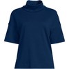 Lands' End Women's Elbow Sleeve Supima Cotton Relaxed Turtleneck - 3 of 3