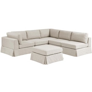 TiramisuBest 85.5" Sleeper Sofa Bed with Storage Chaise, Reversible L-Shaped Couch, Blue Upholstered Sectional for Living Room & Small Space - 1 of 4